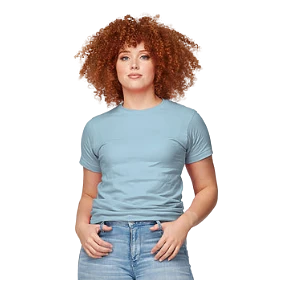 Crafted Tultex Medium Unisex Baby Blue Fine Jersey Short Sleeve Shirt Verified