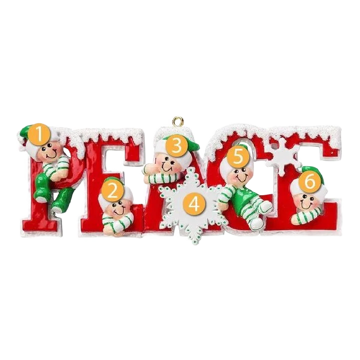 Authentic Rudolph Me Personalized Peace Ornament Flexible