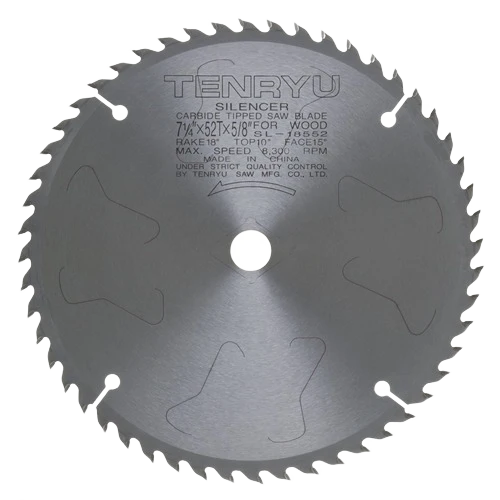 Optimized Tenryu 7-1 4 in. 52 Th. Carbide Saw Blade Prestigious