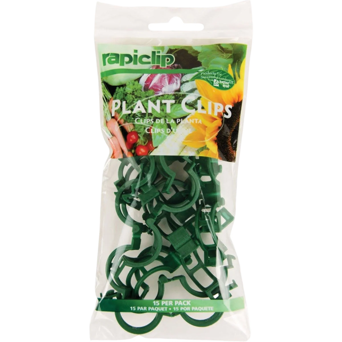 Reliable Rapiclip Green Plastic Plant Support Clip 15-Pack Trendy