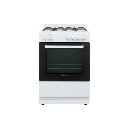 Traditional Danby 24″ Wide Gas Range in White Minimalist