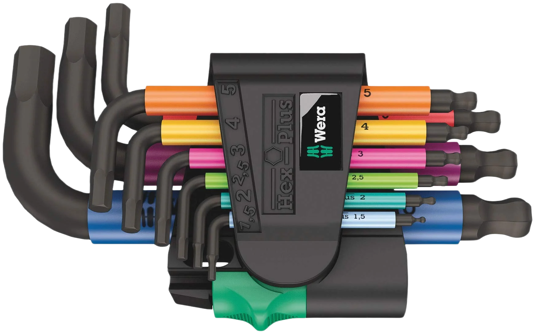 World-Class Wera 950 9 Hex-Plus Multicolour HF 1 L-Key Set Metric 9 Pieces Organic