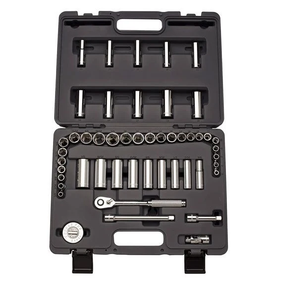 Luxury Cougar Pro A29 46 Pc 6 Pt Socket Set 1 4 in. Drive Pure