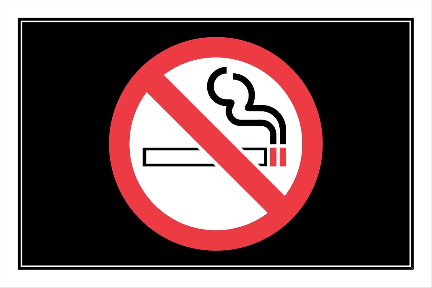 Durable Hillman Adhesive International No Smoking Symbol Sign 8 x 12 Powerful