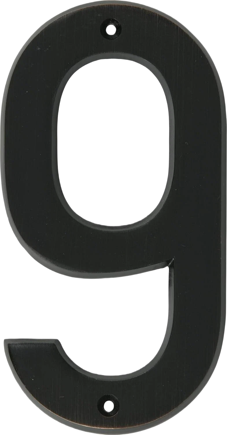 Artisan Distinctions House Number 9 Old World Bronze 6 Reusable