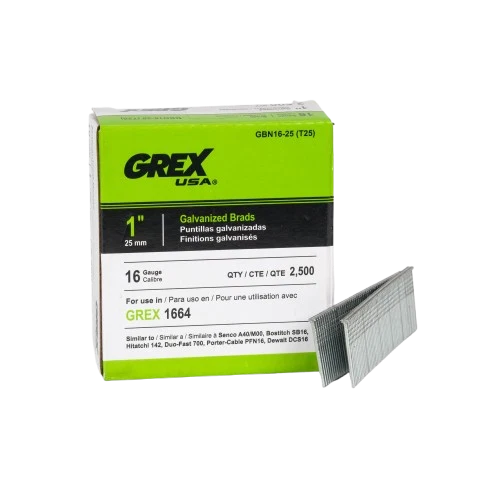 Organic Grex 1 16 Gauge Galvanized Brads 2 500 Ct Innovative