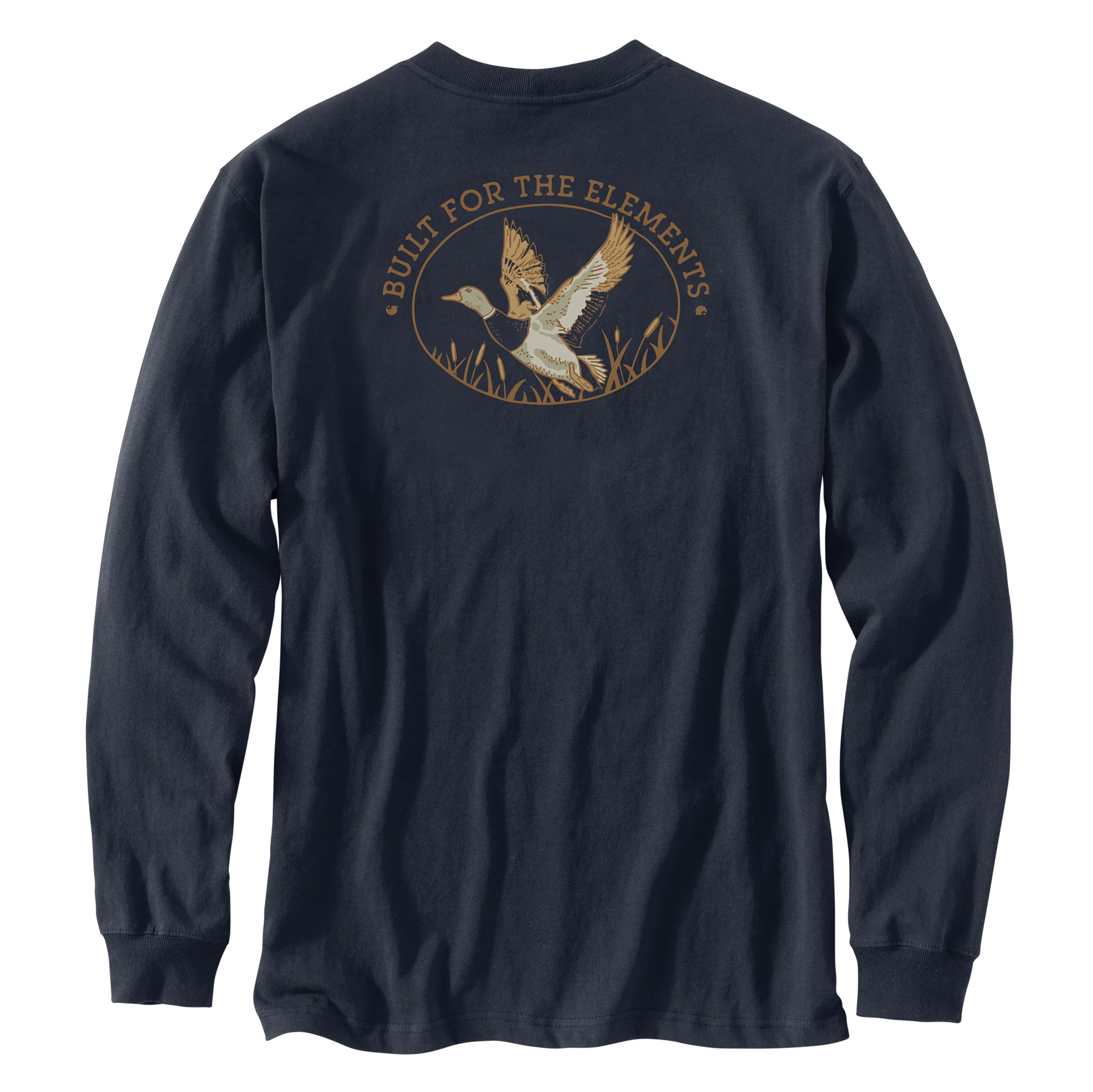 Carefully Designed Carhartt Men’s Irvine Relaxed Duck Badge Long Sleeve T-Shirt Environmentally Friendly