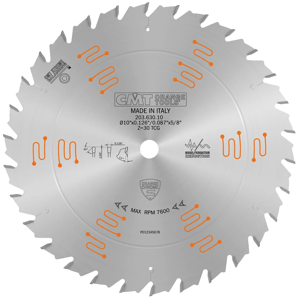 Versatile CMT Orange Tools 10 30T Heavy-Duty Glue Line Ripping Saw Blade Fine Crafted