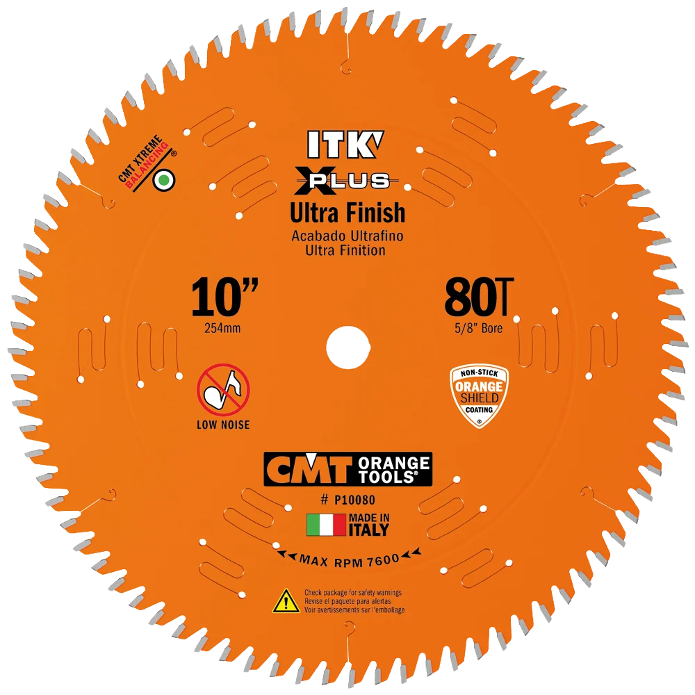 Elite CMT Orange Tools 10 80T Itk-Xplus® Ultra Finish Saw Blade Premium