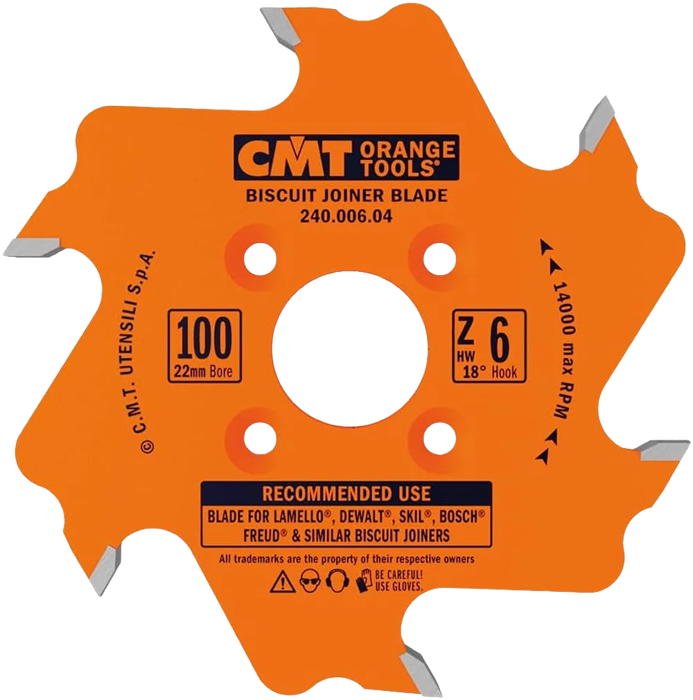 Carefully Designed CMT Orange Tools 4 x 22mm 6T Biscuit Joiner Blade Casual
