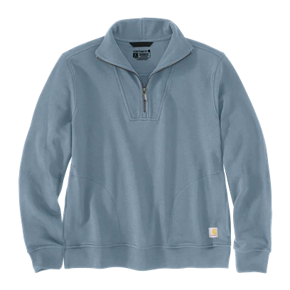Original Carhartt Women’s Medium Thundercloud TENCEL trade Fiber Half-Zip Sweatshirt Specialty