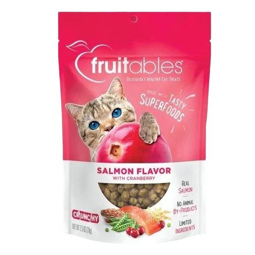 Lightweight Fruitables Salmon Flavor Cat Treats 2.5 oz. Smooth