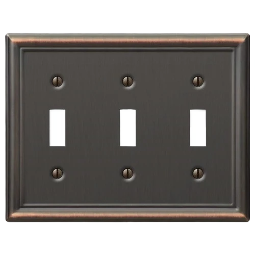 Reliable Amerelle 3 Toggle Chelsea Antique Bronze Wallplate Sustainable
