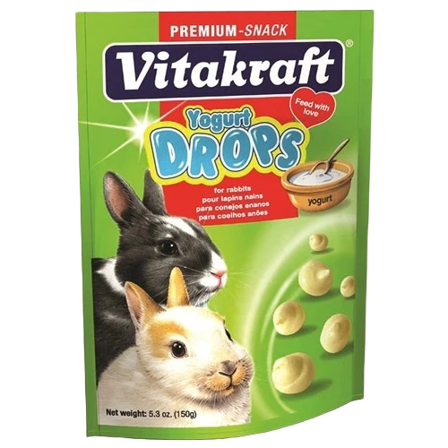 Prestigious Vitakraft Drops with Yogurt for Rabbits 5.3 oz. Superior