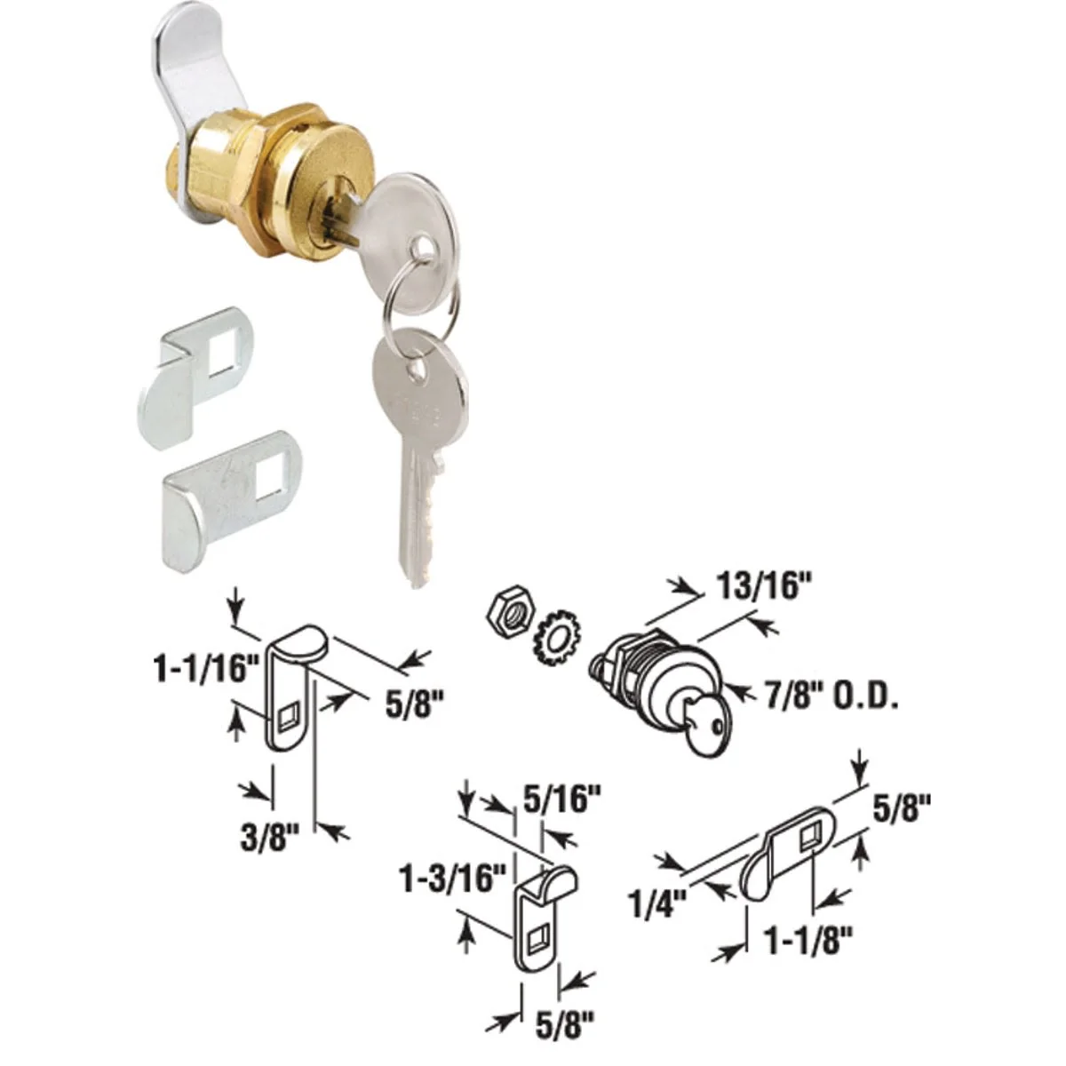 Exclusive PRIME-LINE Threaded Barrel Design Mailbox Lock Authentic