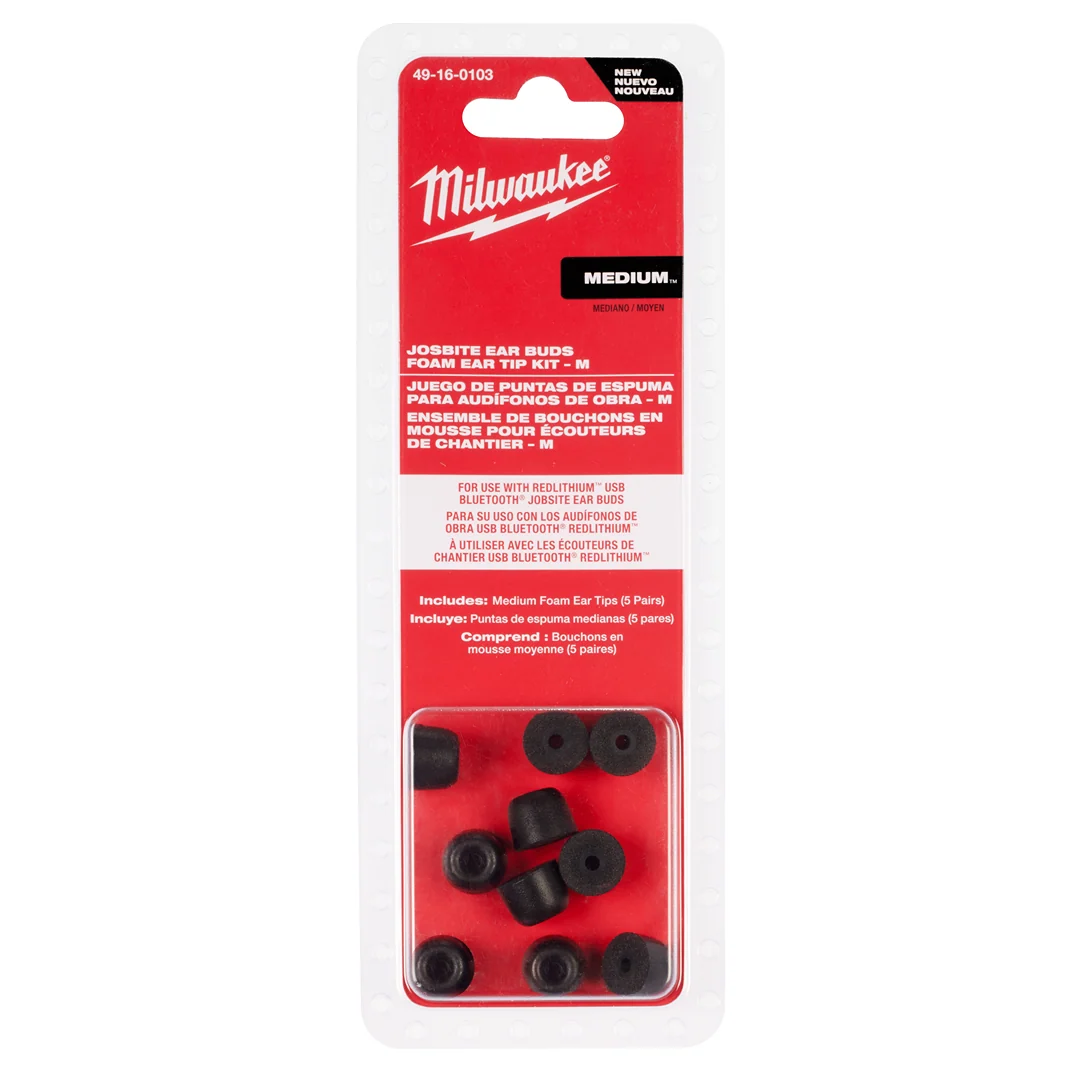 Excellent Milwaukee Jobsite Ear Buds Ear Tip Kits Medium Modern