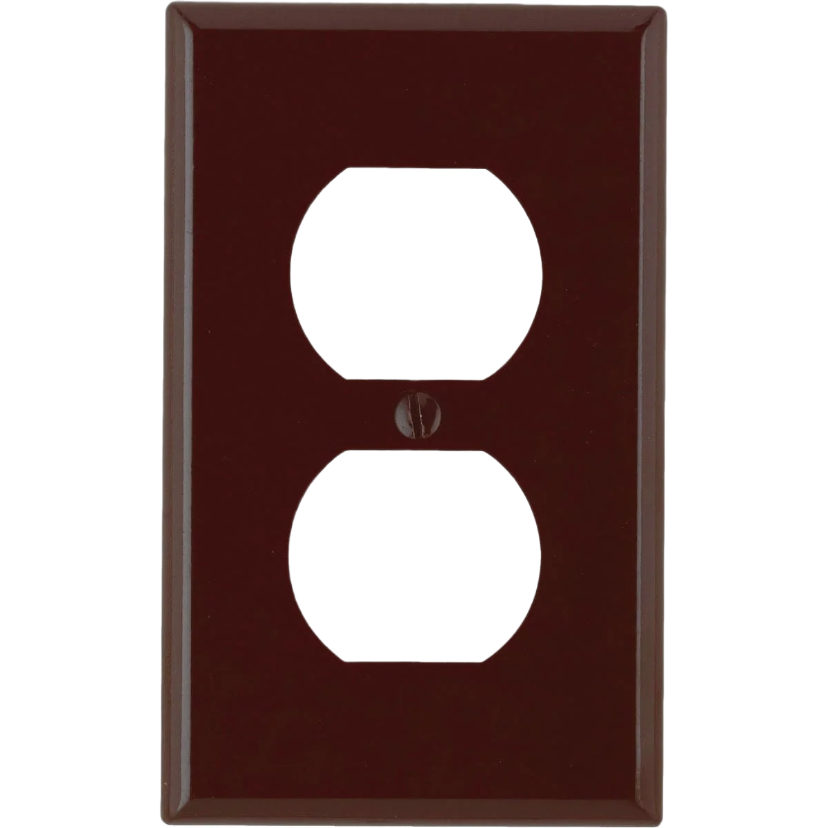 Durable Leviton 1-Gang Smooth Plastic Brown Outlet Wall Plate Innovative