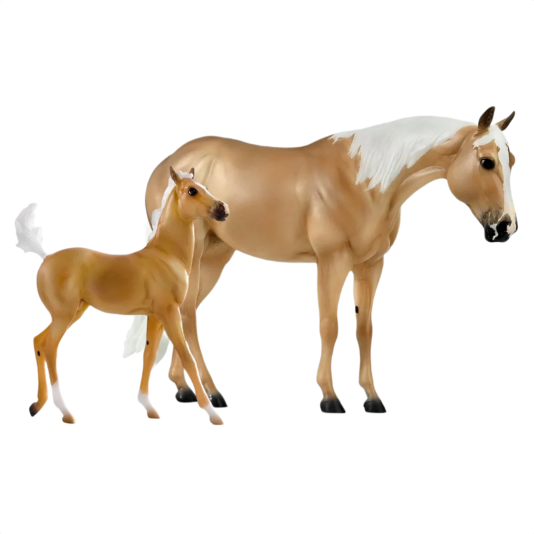 Environmentally Friendly Breyer Ebony Shines and Charlize Quarter Horse Set Safe