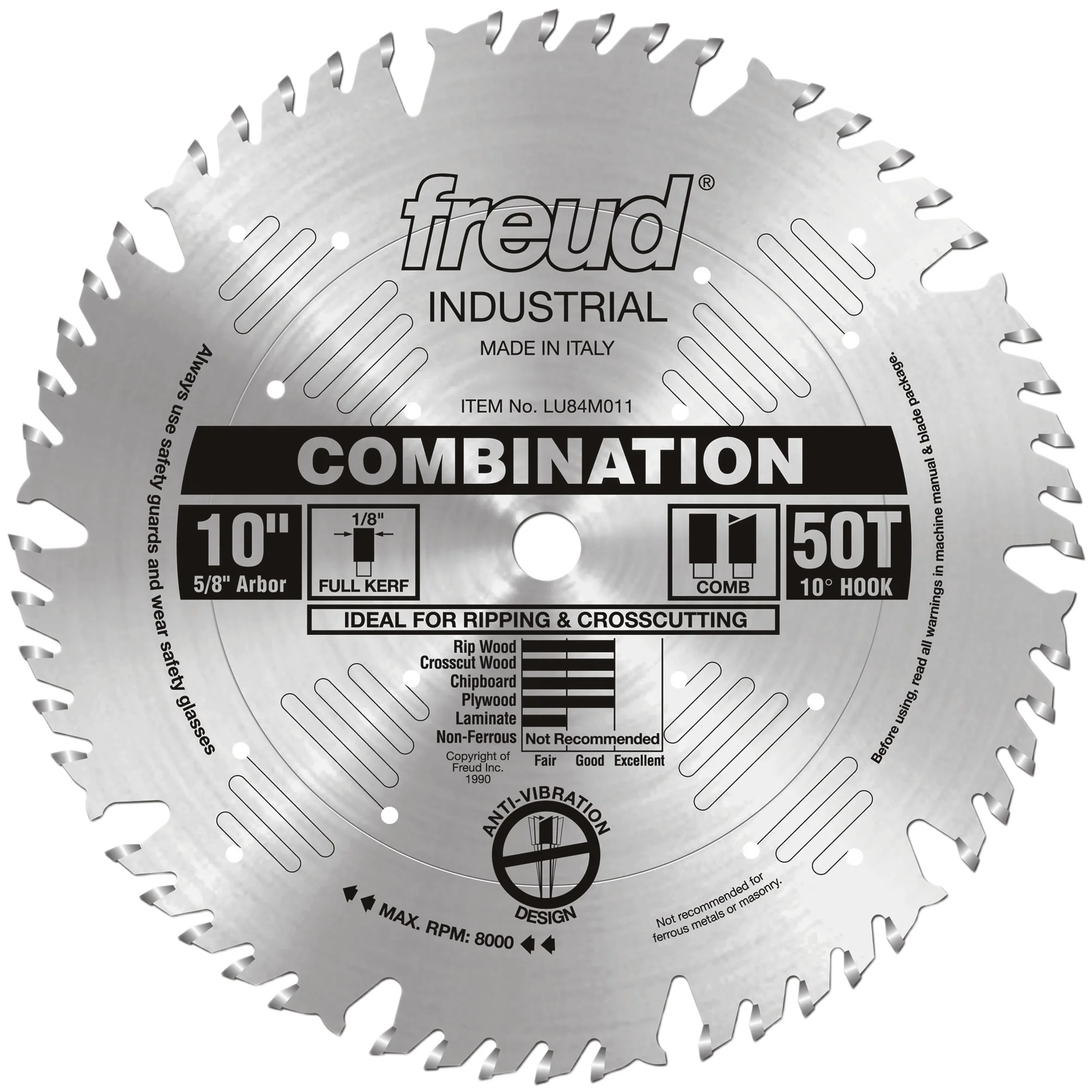 Fashionable Freud 10 in. x 50 Combination Silver Recyclable