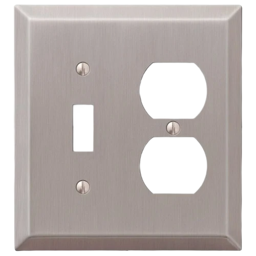 Certified Amerelle 1 Toggle 1 Duplex Century Brushed Nickel Smart