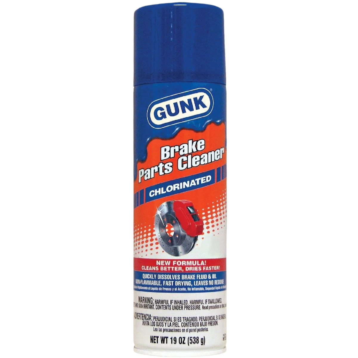 High-Quality Gunk Aerosol Brake Parts Cleaner 19 oz. Lightweight