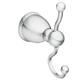 Durable Moen Chrome Caldwell Double Robe Hook Artisan