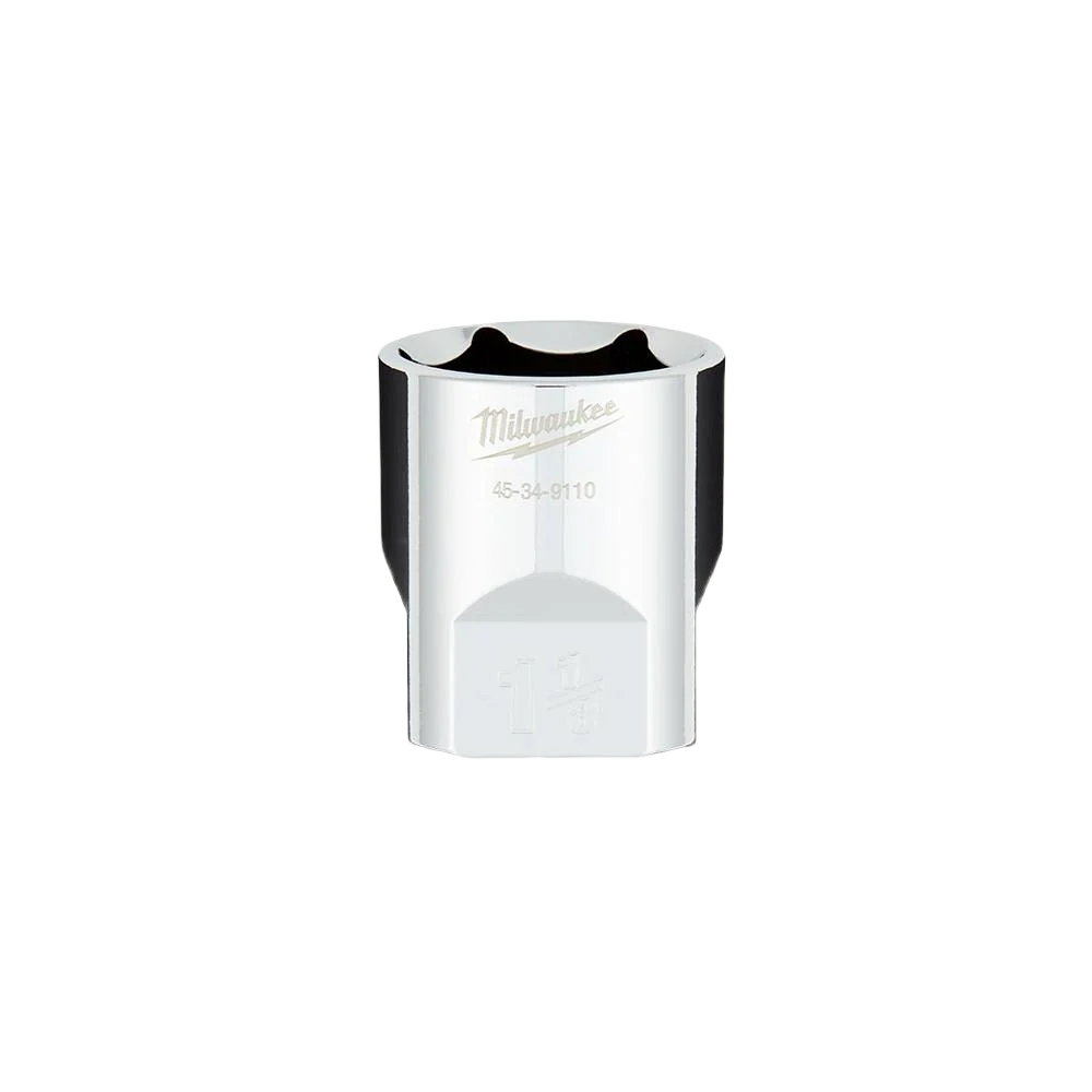 Environmentally Friendly Milwaukee 1 2 Drive 1-1 8 Standard Socket w FOUR FLAT™ Sides Prestigious