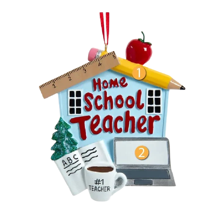 Solid Kurt S. Adler Personalized Home School Teacher Ornament User-Friendly