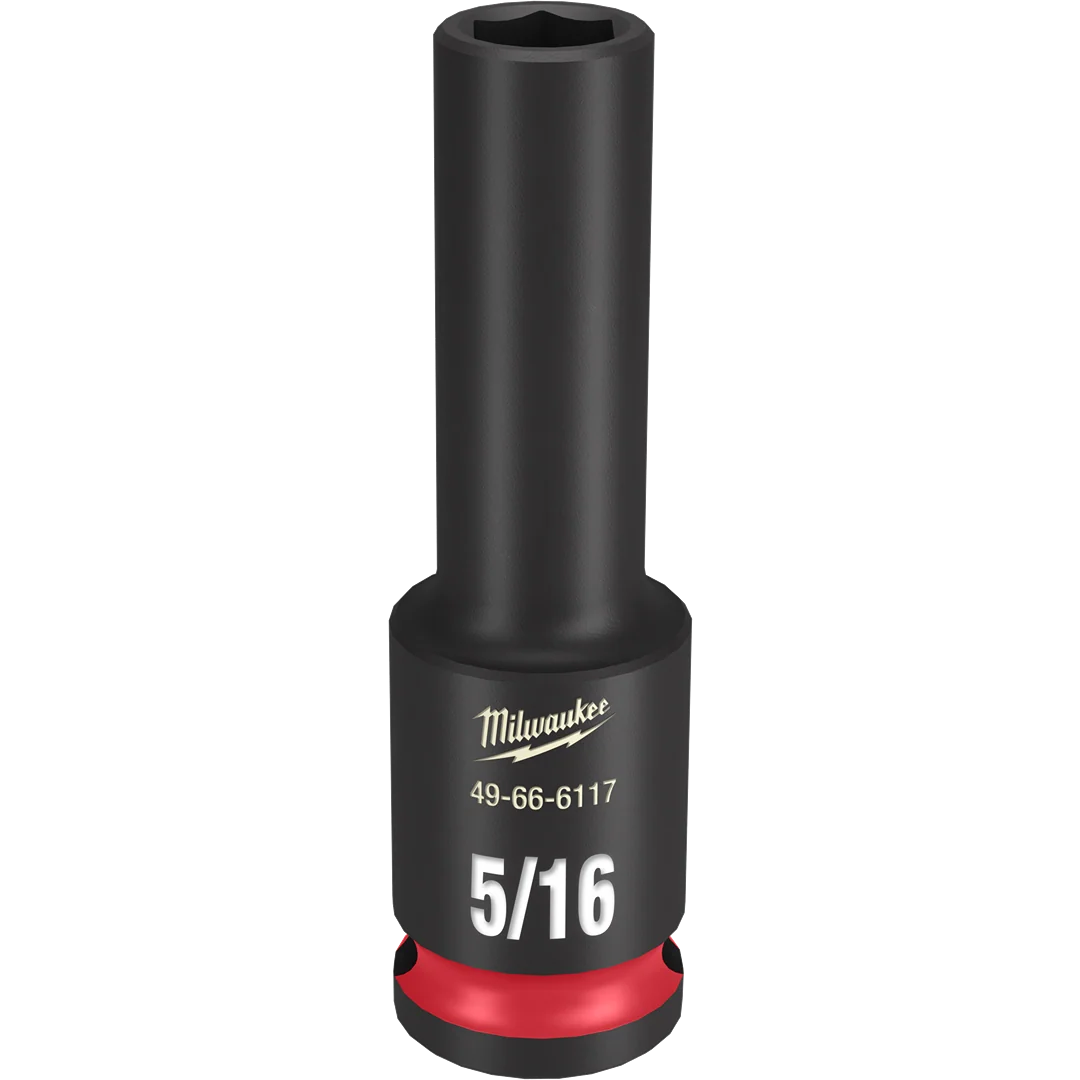 Natural Milwaukee SHOCKWAVE™ Impact Duty™ 3 8 Drive 5 16 6 Point Deep Socket Original Design