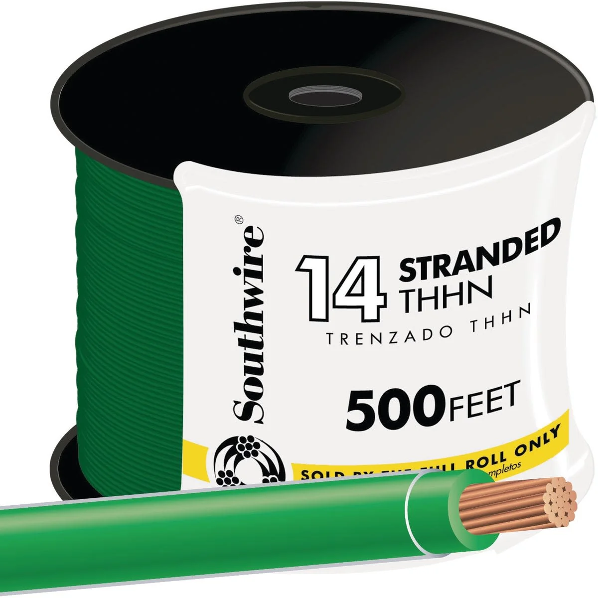 Top-Quality Southwire 500 ft. 14-Awg Green Stranded THHN Wire Casual