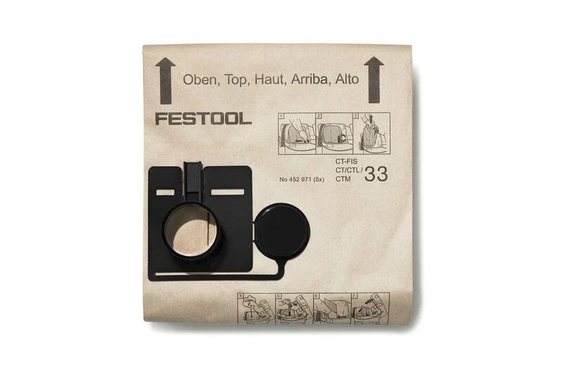 Specialty Festool 452971 CT 33 Filter Bags 5-Count Organic