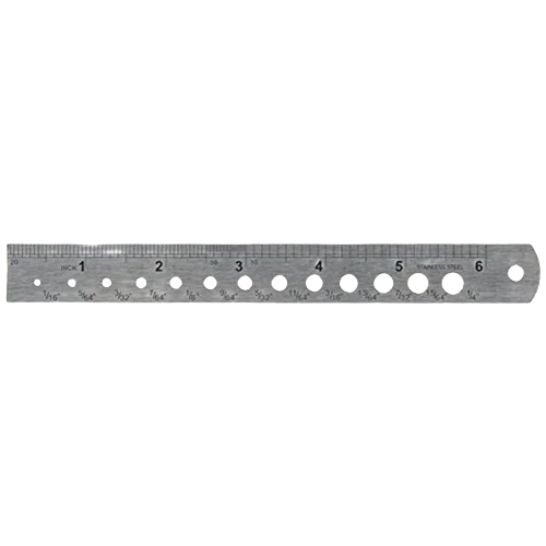 Fast Enkay 6 in. x 3 4 in. Steel Rule with Drill Gauge Functional