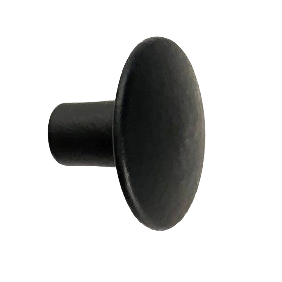 Original Acorn Large Matte Black Smooth Cabinet Knob Pull 1 3 8 in. Fashionable