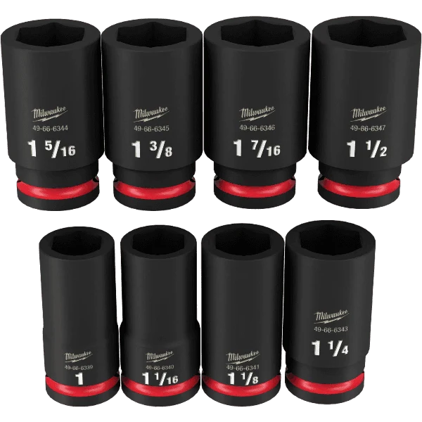 Exceptional Milwaukee 3 4 DR SHOCKWAVE Impact Duty™ 8-PC SAE Deep 6 Point Socket Set Selected