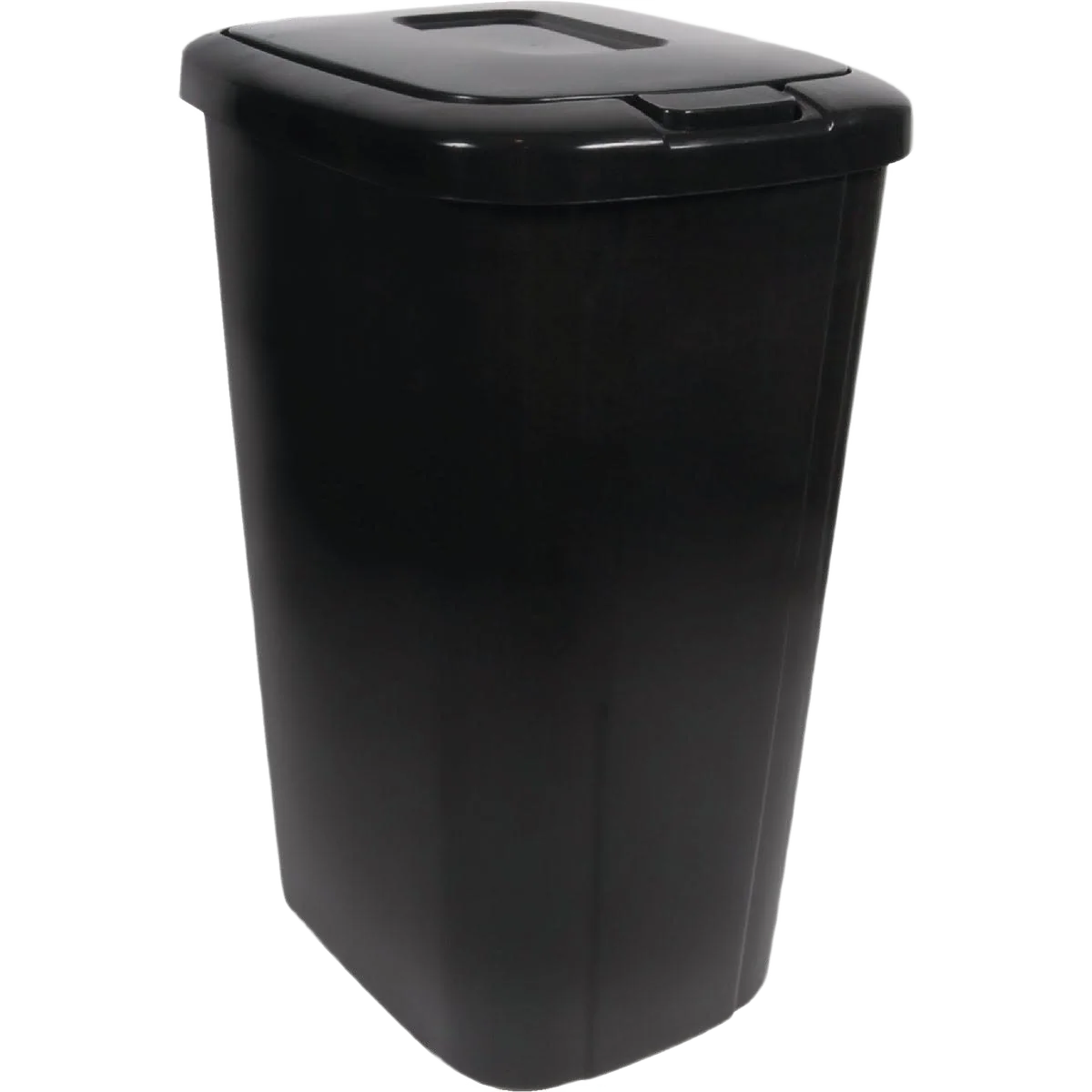 Quality Hefty Black Touch Top Wastebasket 53 qt. Advanced