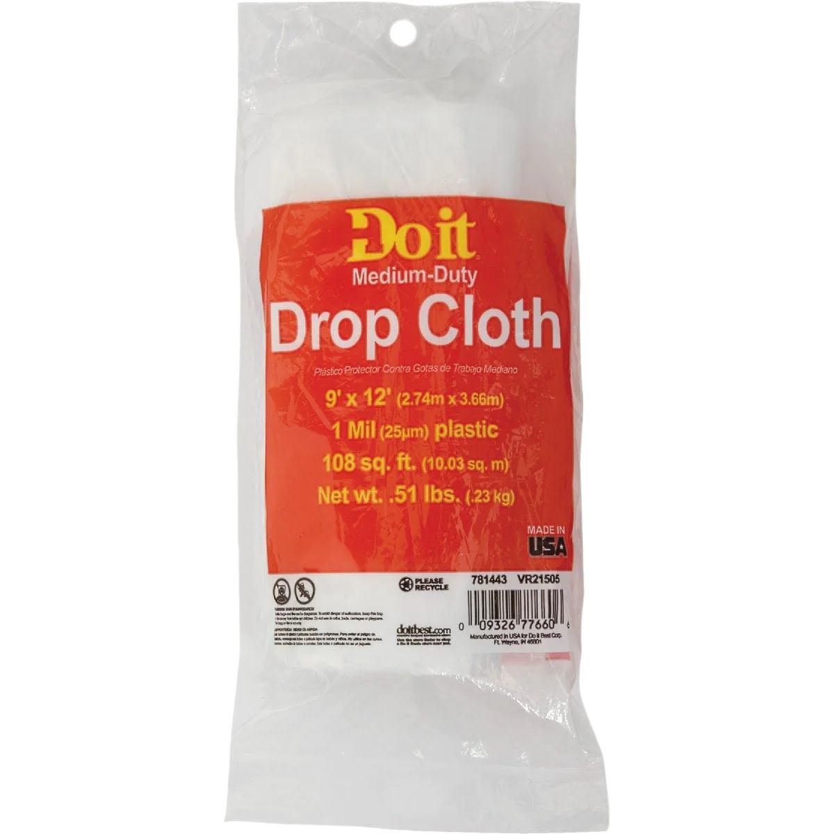 Top-Quality Do it 1 Mil Plastic Paint Drop Cloth 9 x 12 ft. Innovative