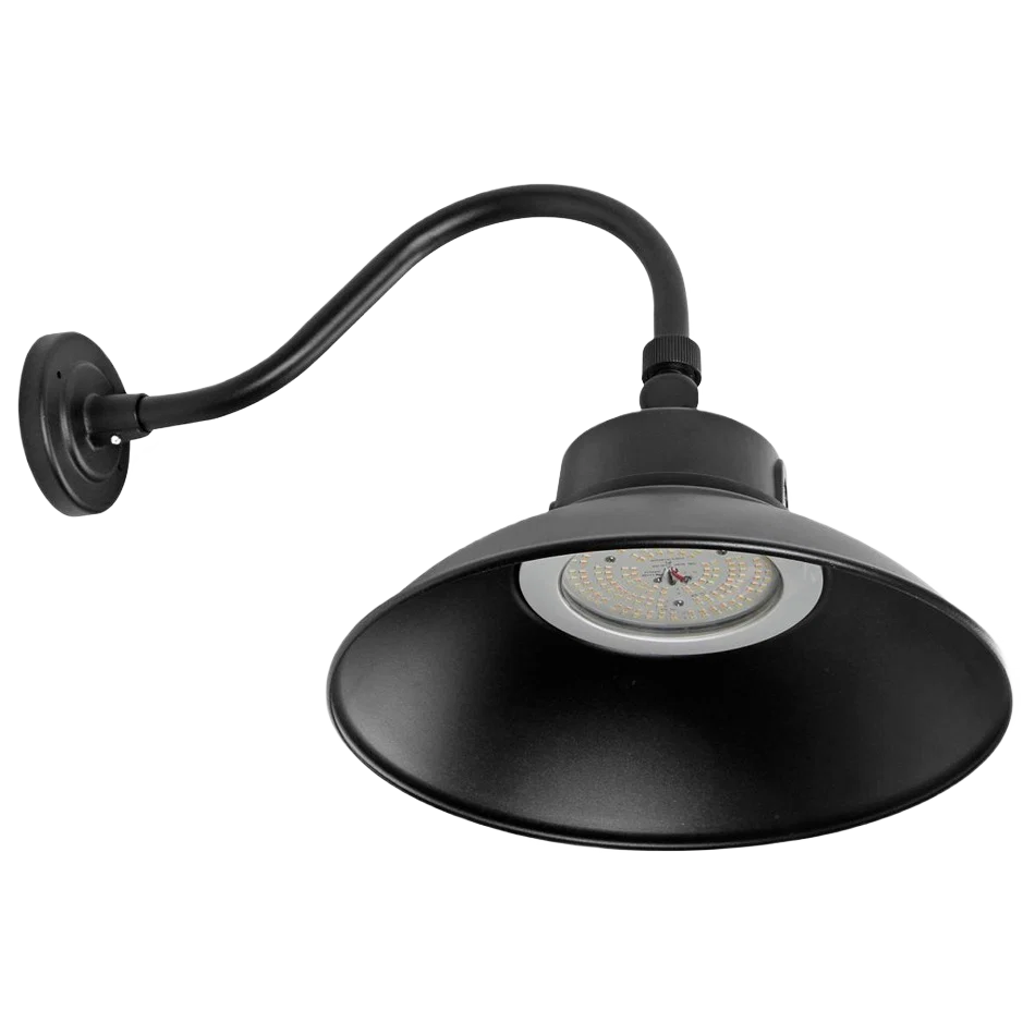 Expertly Made Satco Black LED Gooseneck Light Fixture Safe