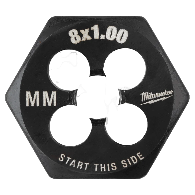 Convenient Milwaukee M8-1.00 mm Metric 1 Hex Threading Die Detailed