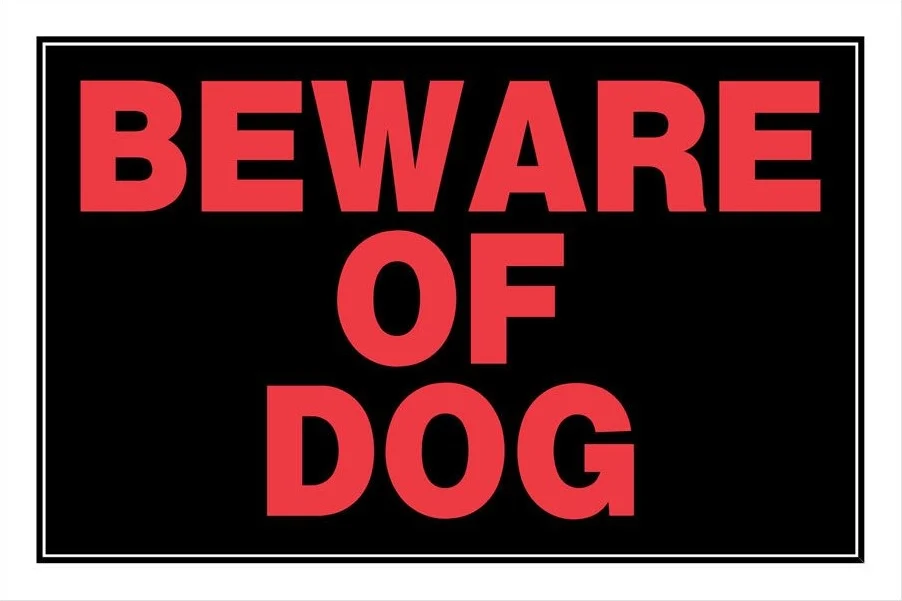 Efficient Hillman Black Red Beware Of Dog Sign 8 in. x 12 in. Optimized