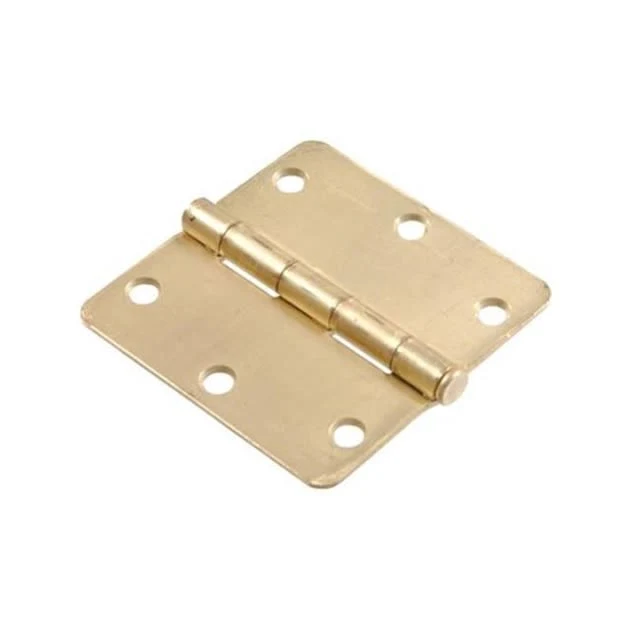 Versatile Hardware Essentials 1 4 In. Round Corner Door Hinge Satin Brass 9-Pack Proven