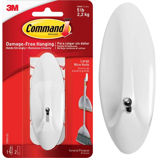 Sustainable 3M Command 5 Lb Capacity Wire Adhesive Hook Specialty