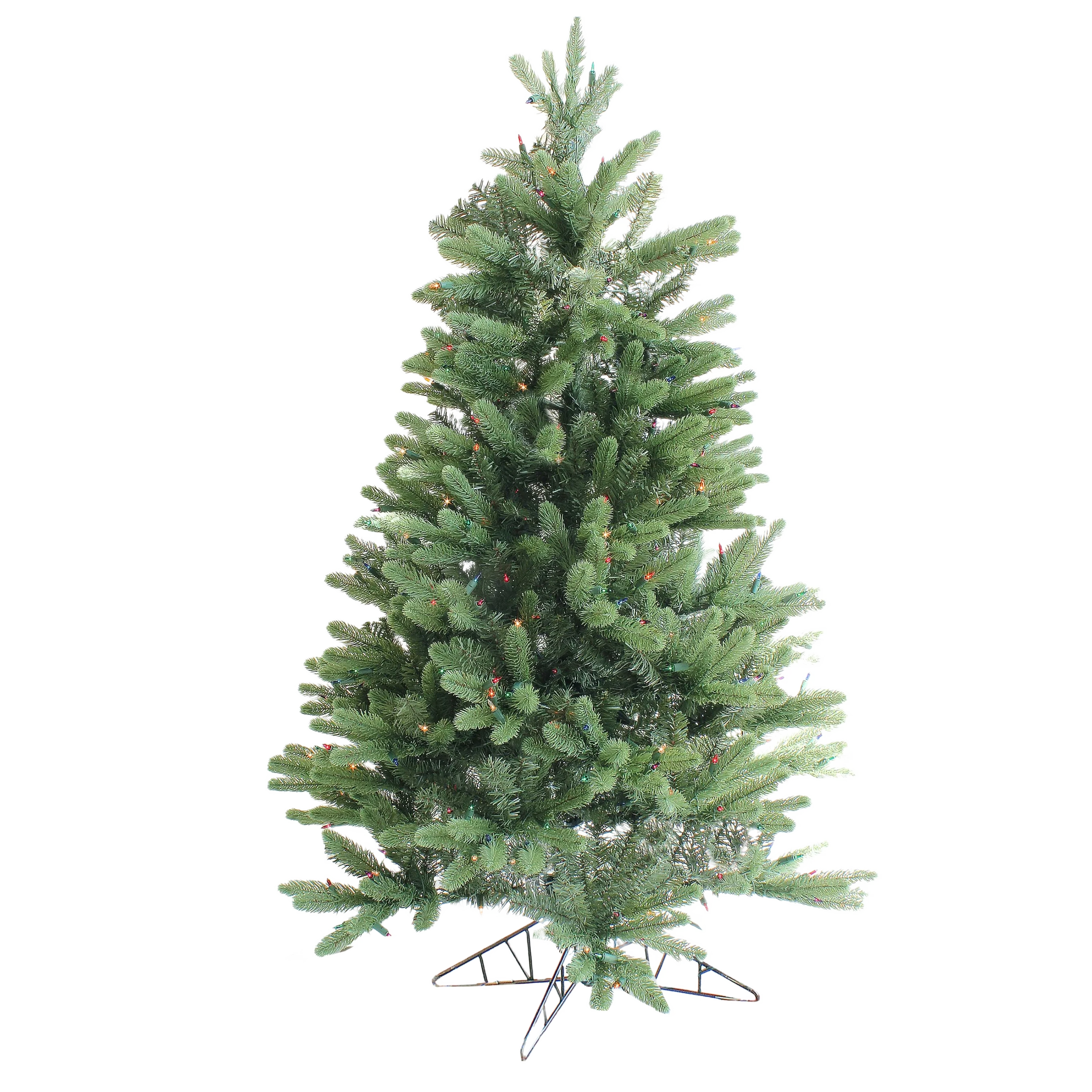 World-Class nVision Tahoe Pine Multi-Colored Smart-Lit Incandescent Christmas Tree 5 ft. Breathable