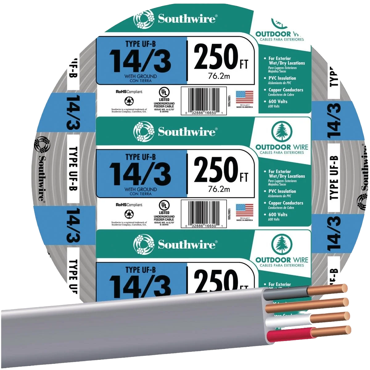 Top-Quality Southwire 14-3 UFW G Wire Superior