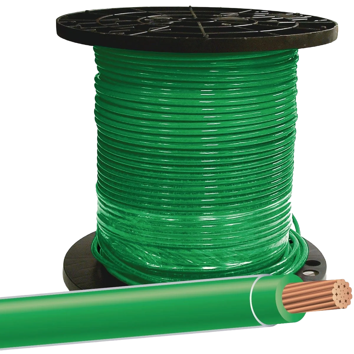Official Southwire 500 Foot Stranded Green 8 AWG Stranded THHN Wire Professional