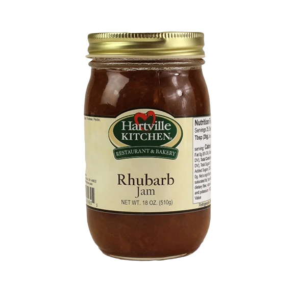 Dependable Hartville Kitchen Rhubarb Jam 18 oz. Organic