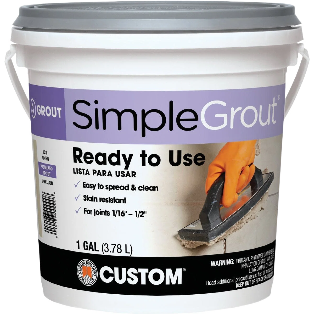 Dependable Custom Building Products Natural Gray Simplegrout Tile Grout 1 gal. Quality