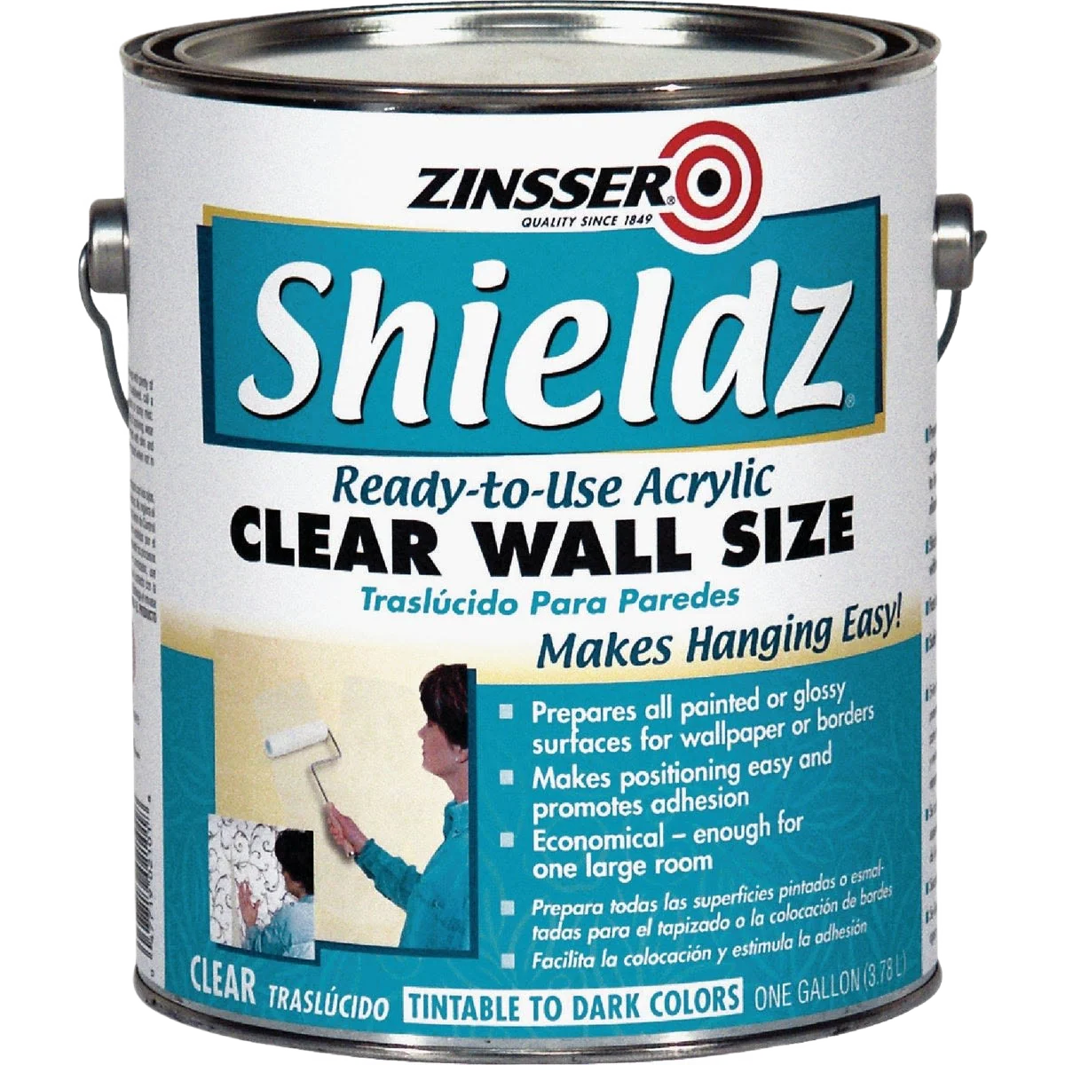 Crafted Zinsser Shieldz Clear Acrylic Wallpaper Primer 1 Gallon Efficient