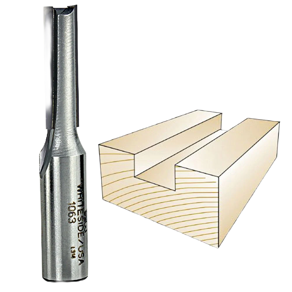 Consistent Whiteside Straight Bit 1 2 in. SH x 3 8 in. CD x 1-1 4 in. CL Clean