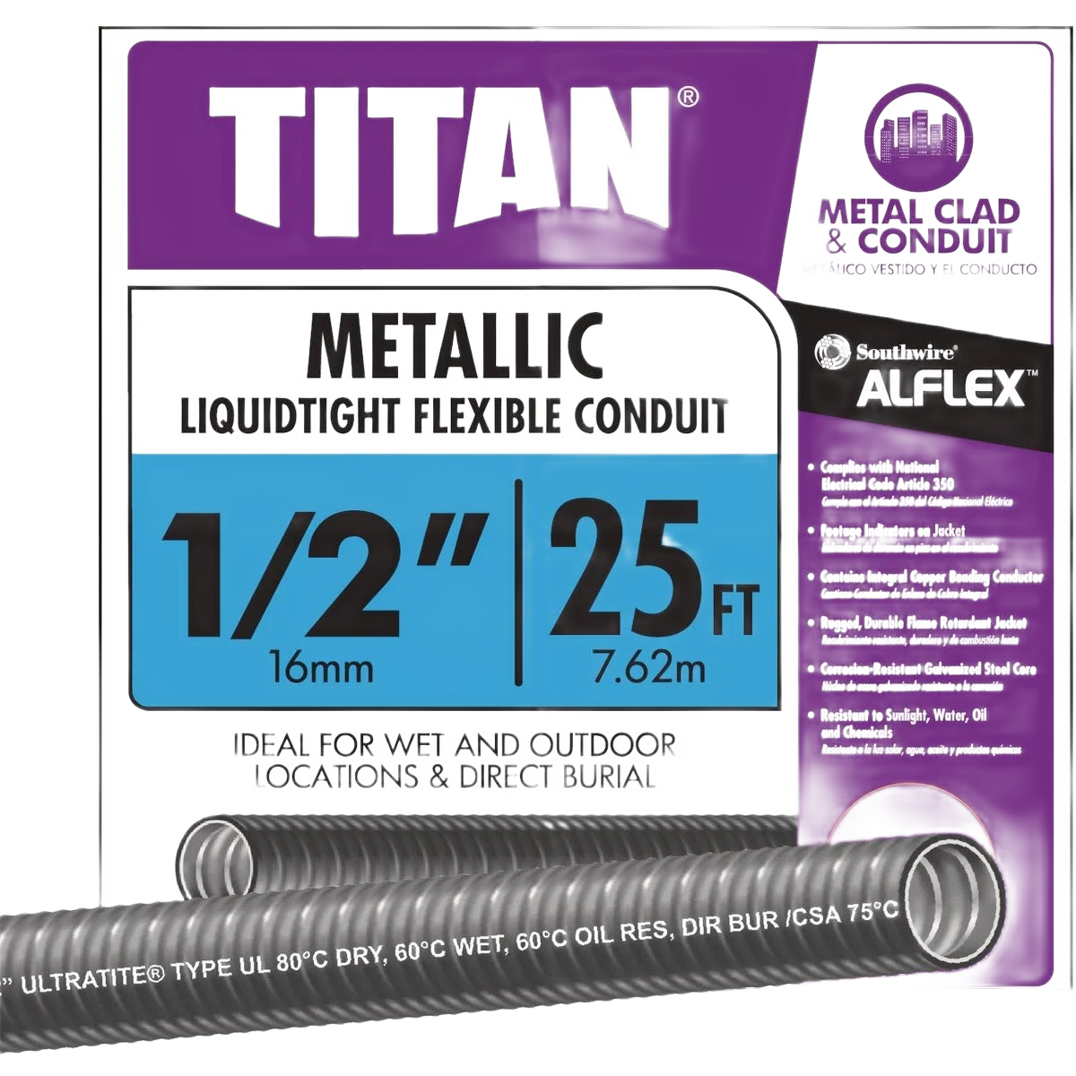 Trusted Southwire 1 2 x 25′ Flexible Metal Conduit Original