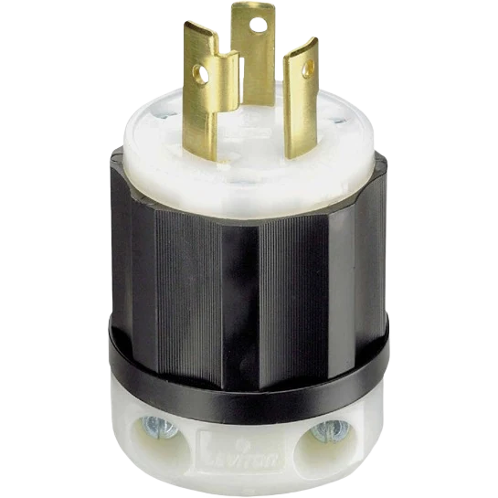 User-Friendly Leviton 30 Amp 125V 3-Wire 2-Pole Industrial Grade Locking Cord Plug Clean